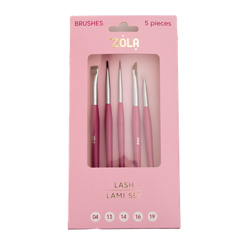 ZOLA Набір пензлів для вій Lash Lami Set 5 шт