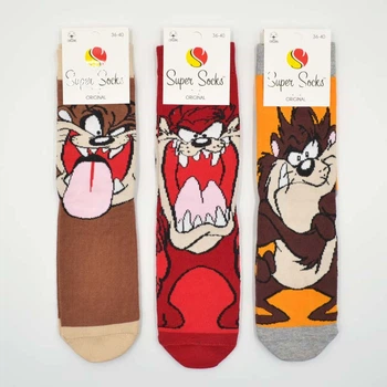 Шкарпетки універсальні демісезонні 3 пари Super Socks 010.S304 Собачка 40-45р. Асорті
