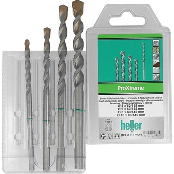 Komplet wierteł do betonu i kamienia Heller ProXtreme 5-10 mm 4 szt (4010159282635)