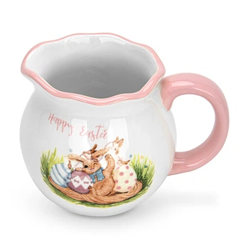 Сливочник серверовочный Fissman Happy Easter из доломита 9.5х12.5х9.5см/340мл (0439)