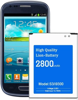 Акумулятор для Samsung Galaxy S3 GT-i9300 EB-L1G6LLU 2800 мАг, батарея i9305 i747 T999 L710