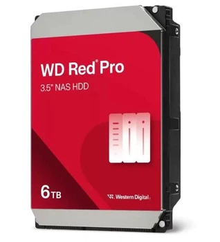 Жесткий диск 3.5" 6Tb Western Digital Red Pro, SATA3, 256 Мб, 7200 об/мин (WD6005FFBX)