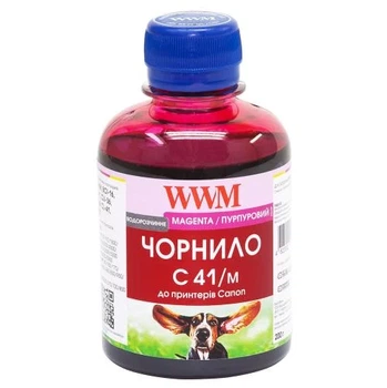 Чернила WWM Canon CL-31/38/41/51, CLI-8M/36, Magenta, 200 мл, водорастворимые (C41/M)