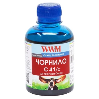 Чернила WWM Canon CL-31/38/41/51, CLI-8C/36, Cyan, 200 мл, водорастворимые (C41/C)