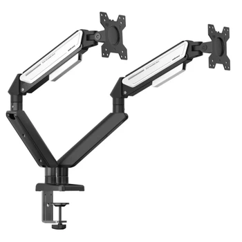 Кронштейн настільний для двох моніторів 17-32" AndaSeat Stealth II Duo, Black/White (AD-W-A6D-2S-BW)