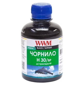 Чернила WWM HP 21/54/121/122/129/130/131/132/140/901, Black, 200 мл, пигментные (H30/BP)