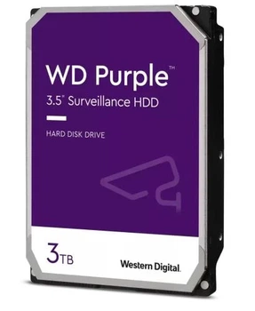 Жесткий диск 3.5" 3Tb Western Digital Purple, SATA3, 256 Мб, 5400 об/мин (WD33PURZ)