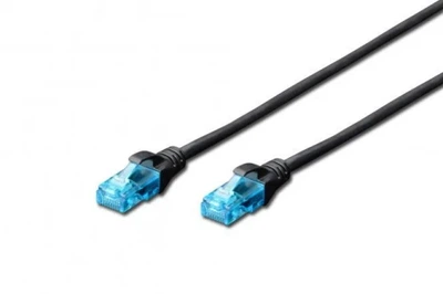Патч-корд 5 м, UTP, Black, 2E, Cat.5e, Cu, LSZH (2E-PC5ECU-5LSZH-BL)