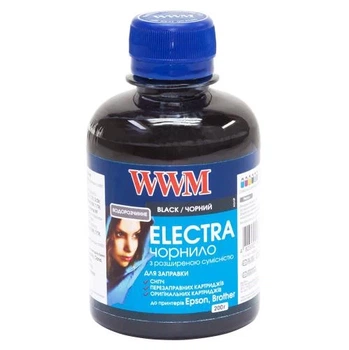 Чернила WWM Epson Universal ELECTRA, C/CX,T/TX,S/SX,B/BX,R/RX,T/TX,P/PX, Black, 200 мл (EU/B)