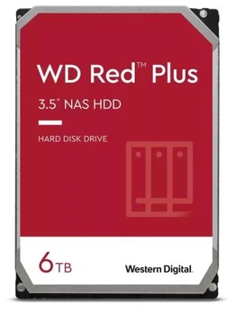 Жесткий диск 3.5" 6Tb Western Digital Red Plus, SATA3, 256 Мб, 5400 об/мин (WD60EFPX)