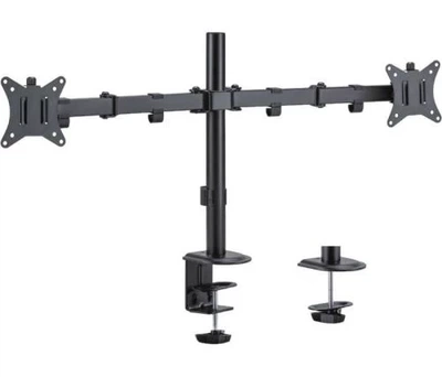Настольное крепление для двух мониторов Gembird, Black (MA-D2-01)