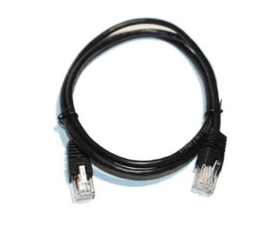 Патч-корд 1 м, UTP, Black, Cablexpert, Cat.5e, CCA, PVC (PP12-1M/BK)