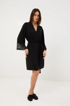 Халат жіночий літній BARWA garments 0389 L Чорний (2110003893016)