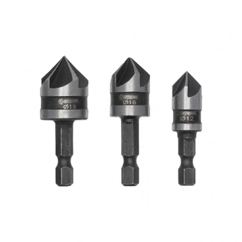 Набор зенкеров 12,16,19 мм 3шт INTERTOOL SD-5005