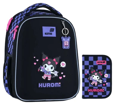 Рюкзак шкільний ортопедичний + пенал Kite Education Kuromi HK26-555S-3