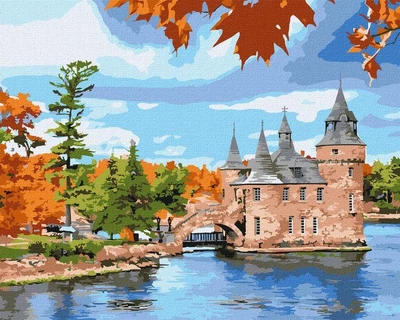 Картина за номерами Замок на озері 40х50 Ідейка (KHO6369)