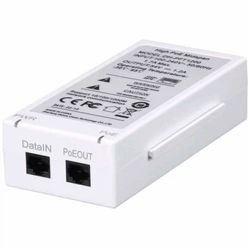 PoE-инжектор Dahua DH-PFT1200 для подключения сетевого видеооборудования
