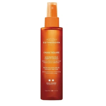 Олія для засмаги тіла та захисту волосся Institut Esthederm (Інститут Естедерм) Sun Care Oil Moderate Sun 150 мл – сонячний догляд та живлення