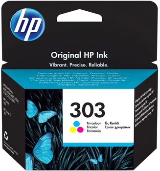 Tusz HP 303 Standard Tri-color Cyan/Magenta/Yellow (T6N01AE)