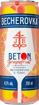 Напій слабоалкогольний газований Becherovka Beton Grepefruit 4.5% 250 мл (8594405112137)