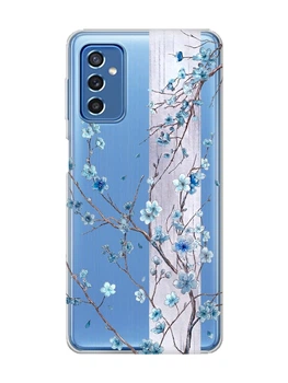 Прозорий чохол на Samsung Galaxy M52 Квітуча сакура (принт 422)