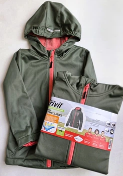 Дитяча куртка софтшел на флісі CRIVIT 146-152 см Softshell водонепроникна для дівчаток 114301