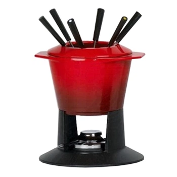 Набор для фондю Compact 17 см, глянцевый красный Le Creuset