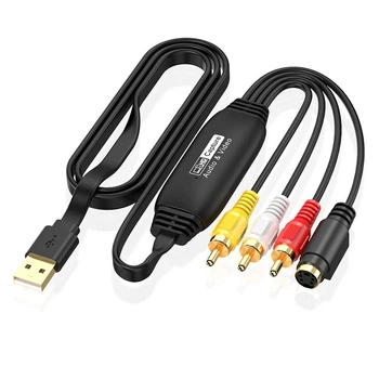 Видеоконвертер AV RCA на USB, карта видеозахвата аналогового видео в 1080p для ПК/ноутбука, Male коннекторы