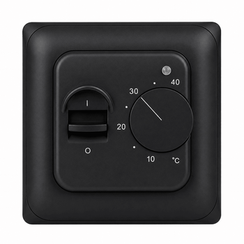 Механічний терморегулятор для теплої підлоги RTC-70 Black (Чорний)