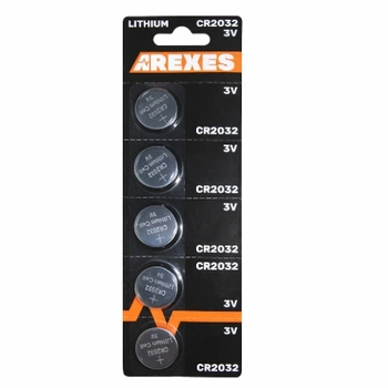 Батарейка литиевая Arexes CR2032 3V блистер 5 шт