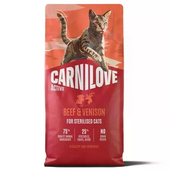Сухой корм для взрослых стерилизованных котов Carnilove Cat Active Sterilised с говядиной и олениной 6 кг (173720)