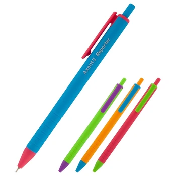Ручка шариковая автоматическая Axent Reporter Color синяя 0.7 мм AB1069-02-A, 35301