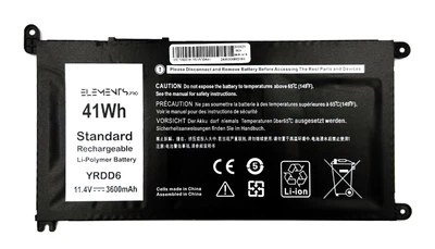 Батарея Elements PRO для Dell Latitude 3310 2-in-1 Inspiron 3493 3793 5482 5584 7586 Vostro 3491 5481 11.4V 3600 mAh (YRDD6-3S1P-3600)