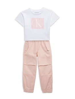 Детский комплект Calvin Klein футболка и штаны 1159860557 (Белый/Розовый 5) на рост 107-114 см