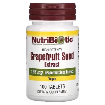 Экстракт косточек грейпфрута NutriBiotic (Grapefruit Seed Extract) 125 мг 100 таблеток NBC01013