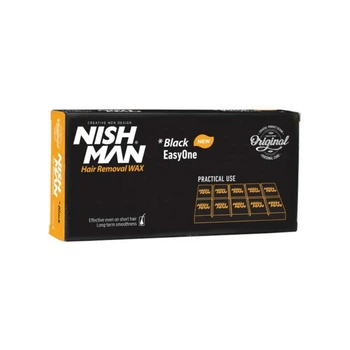 Віск для депіляції волосся Nishman Hard Wax Beans Easy One (Чорний / Black), 500 г