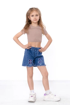 Дитячі джинсові шорти для дівчинки NoBrand 92 Синій (p-19978-237878)