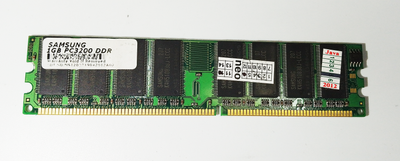 Оперативна пам'ять для комп'ютера Samsugn 1Gb PC3200 DDR 400Mhz Б/В