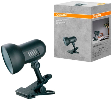 Настольная лампа OSRAM PANAN CLASSIC CLIP E27 чорная с клипсой (4099854475917)
