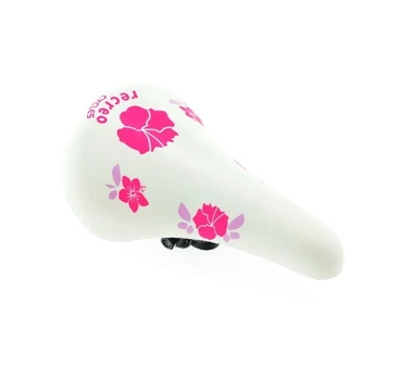 Сідло дитяче Jet Selle квіти, біло-рожеве (25BF-A2)