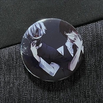 Значок аниме Токийский Гуль Tokyo Ghoul, диаметр 58 мм (ZNTG 0005)