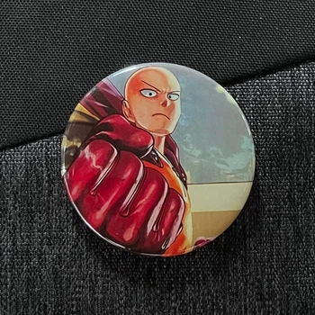Значок аніме ВанПанчМен - One Punch Man, діаметр 58 мм, (ZNOPM 0011)