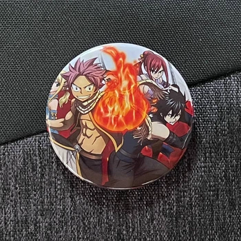 Значок аніме Хвіст Феї Fairy Tail, діаметр 58 мм, (ZNFAT 0003)