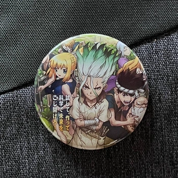Значок аніме Лікар Стоун Dr. Stone, діаметр 58 мм, (ZNDRS 0005)