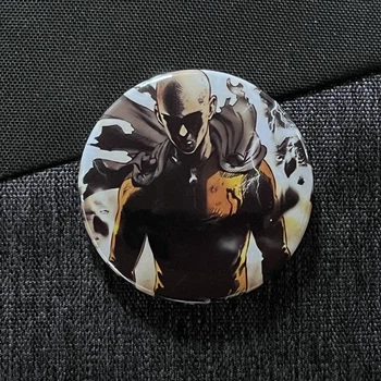 Значок аніме ВанПанчМен - One Punch Man, діаметр 58 мм, (ZNOPM 0023)