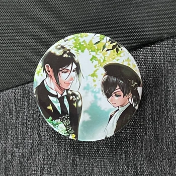 Значок аниме Темный Дворецкий Black Butler, диаметр 58 мм (ZNBLB 0015)