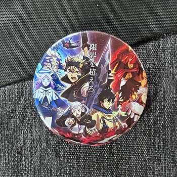 Значок аниме Черный Клевер Black Clover, диаметр 58 мм (ZNBLC 0018)