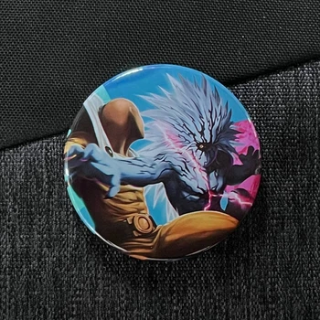 Значок аніме ВанПанчМен - One Punch Man, діаметр 58 мм, (ZNOPM 0010)