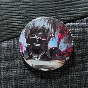 Значок аниме Токийский Гуль Tokyo Ghoul, диаметр 58 мм (ZNTG 0010)