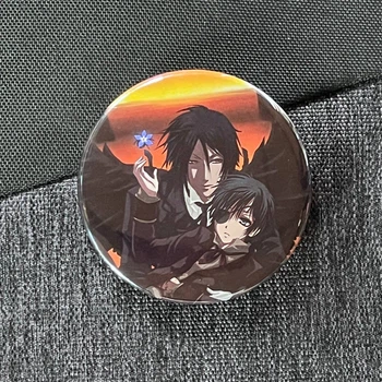 Значок аниме Темный Дворецкий Black Butler, диаметр 58 мм (ZNBLB 0016)